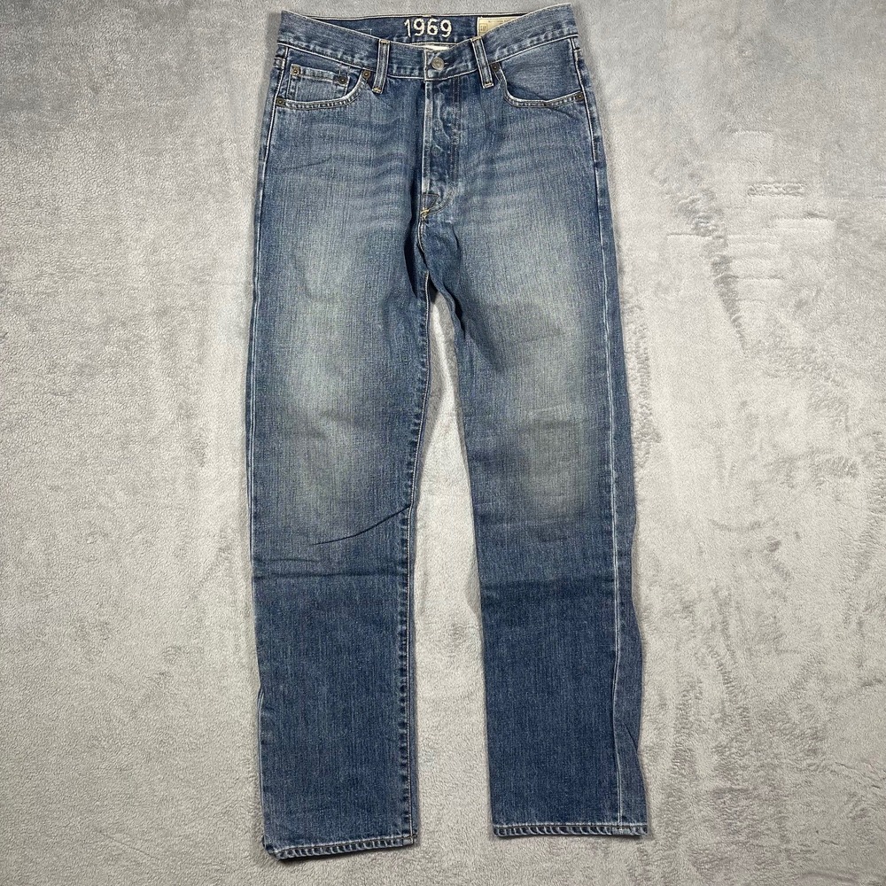 Gap 1969 Jeans Mens 30(29)x32(31) Blue Straight Leg Button Fly Made in USA Denim